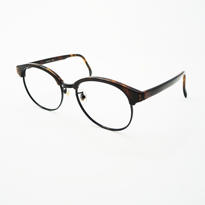 Monroe Optical Shop / Japan 90s antique plate glasses frame no.A26 vintage - Glasses & Frames - Other Materials Black