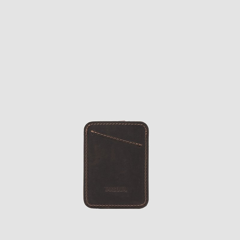 Leather Card Holder - The Minimalist - Card Holders & Cases - Genuine Leather Brown