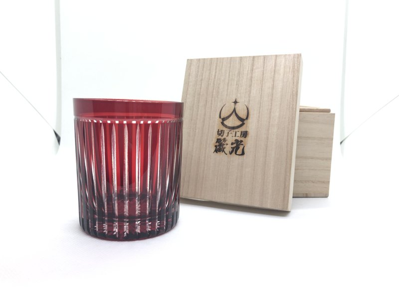 竹林ロックグラス - 玻璃杯 - 玻璃 紅色