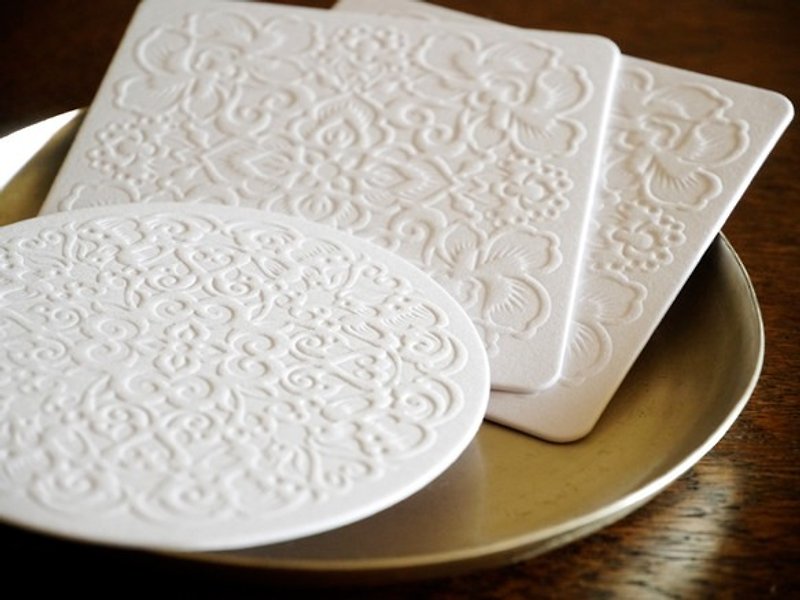 Paper coaster [Ten'en] / 5 pieces - Coasters - Paper White