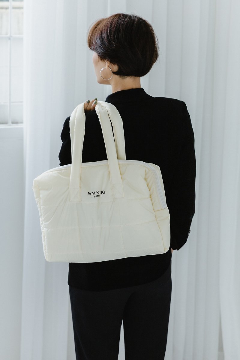 Bill Puffy Bag : Cream (Parmesan) - Briefcases & Doctor Bags - Other Materials White