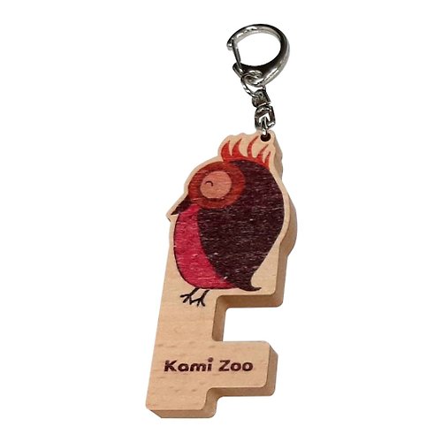 PRINT+SHAPE 木質手機架鑰匙圈 浪子貓頭鷹 客製化禮物 鑰匙包 手機支架 吊飾