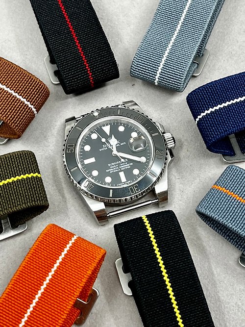 Eternitizzz 錶帶及手錶設計工房 法國海軍傘兵錶帶 Tudor Rolex 適用 20mm 22mm 彈性帆布錶帶