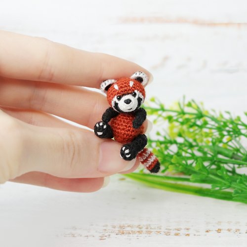 Sankatoys Crochet pattern Micro Red panda, PDF Digital Download, DIY mini amigurumi