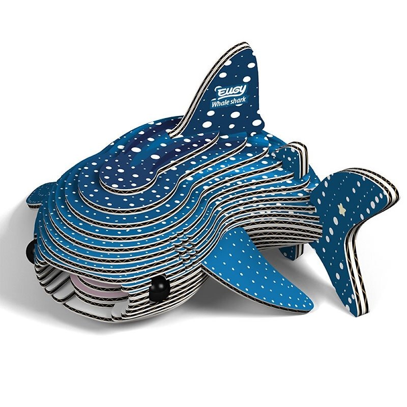 EUGY 3D Cardboard Kit Set Model - 049 Whale Shark - Puzzles - Paper Blue