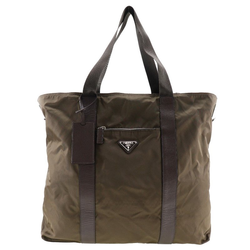【日本直送】プラダ PRADA ボストンバッグ ナイロン カーキ ユニセックス【中古】 - 手提包/手提袋 - 尼龍 卡其色