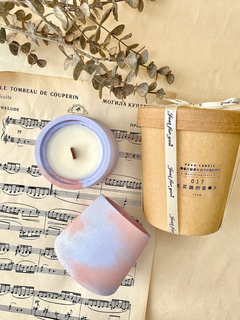 017 Musician on the Flower Road Floral Healing Fragrance Candle 100g - Fragrances - Wax 