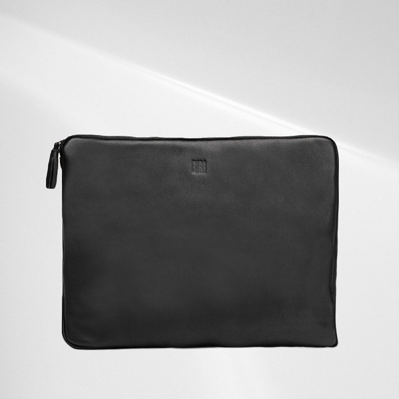 [Spain BIBA] Luxury Computer Bag Laptop Storage Bag | Large - Black - กระเป๋าแล็ปท็อป - หนังแท้ สีดำ
