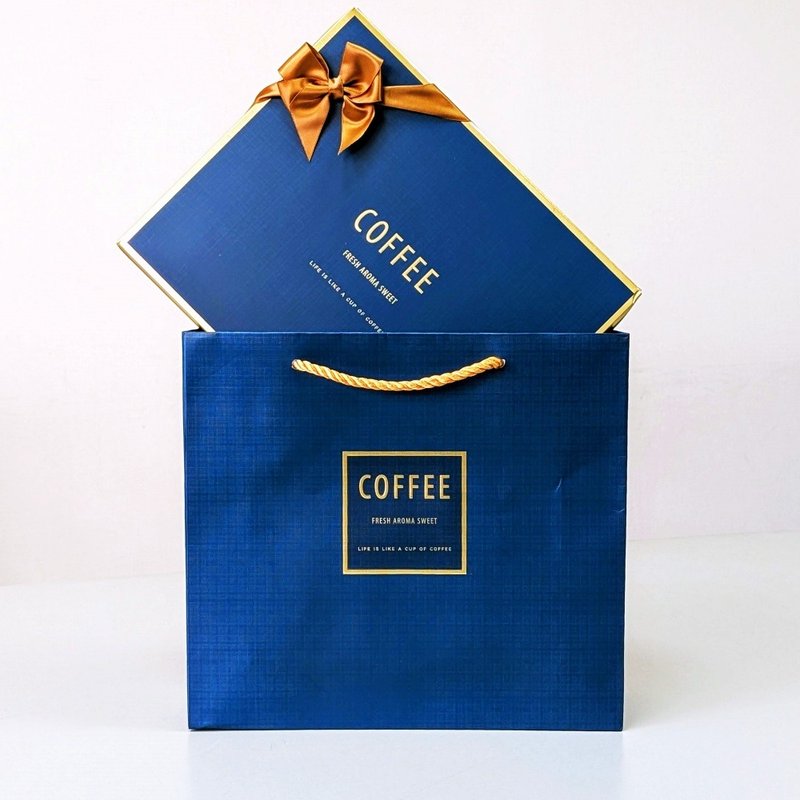 [Fast Shipping] Royal Monarch Series Filter Hanging Gift Box Set Comprehensive Quality 20 Packs with Carrying Bag - Coffee - Other Materials Blue