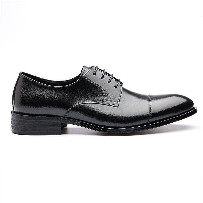 Kings Collection Layton Cap Toe Derby Shoes KV80086 Black - Men's Leather Shoes - Genuine Leather Black