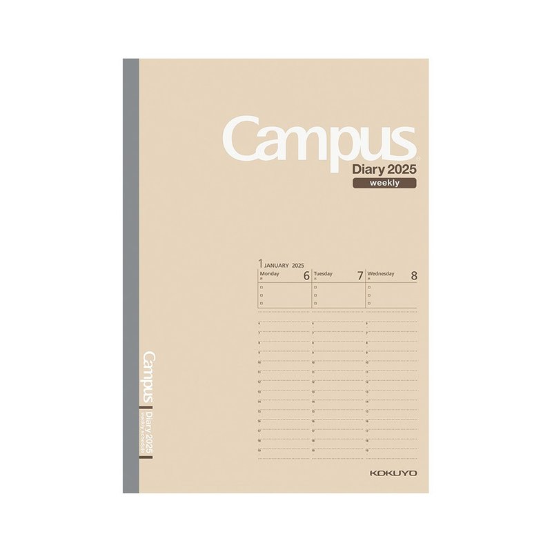 KOKUYO Campus Handbook 2025 Weekly Straight B5 - สมุดบันทึก/สมุดปฏิทิน - กระดาษ 