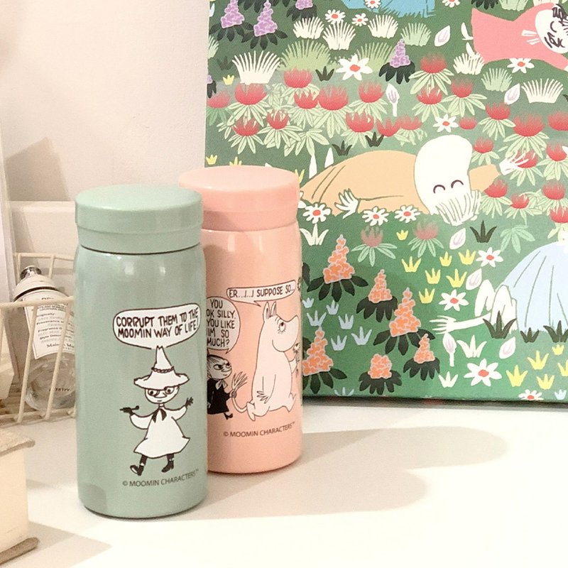 【MOOMIN】口袋保溫瓶 粉彩俏皮 - 保溫瓶/保溫杯 - 其他金屬 