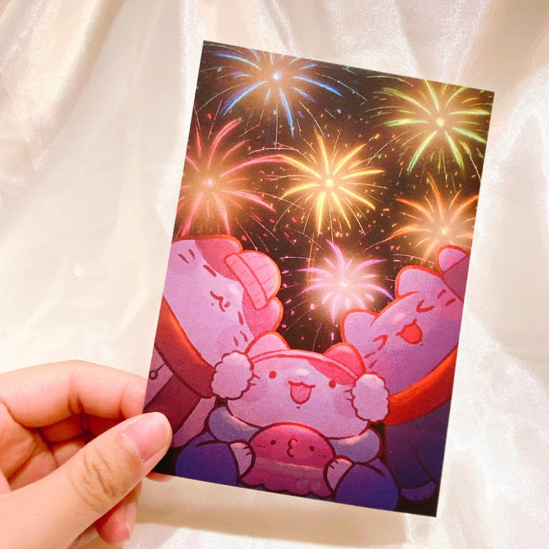 TACO post card -  Fireworks - การ์ด/โปสการ์ด - กระดาษ หลากหลายสี