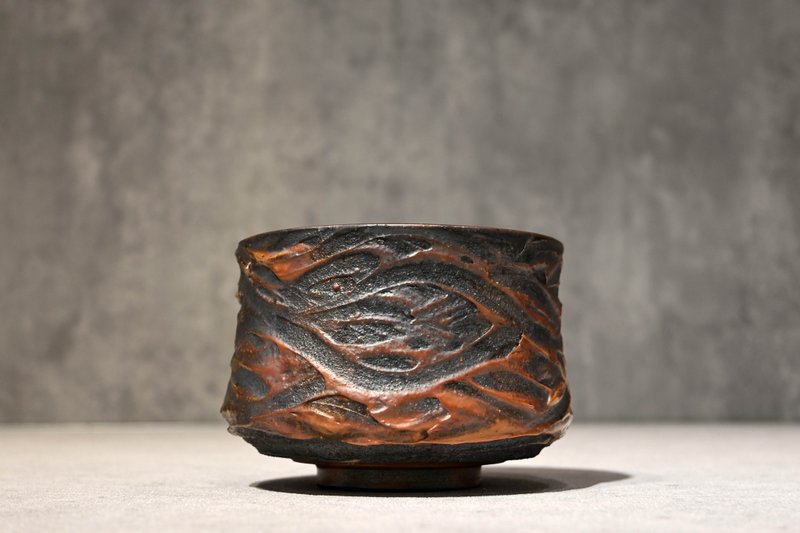 Tea bowl, tea bowl, firewood-fired tea bowl, Japanese tea bowl [Zhenlin Ceramics] - ถ้วย - ดินเผา 