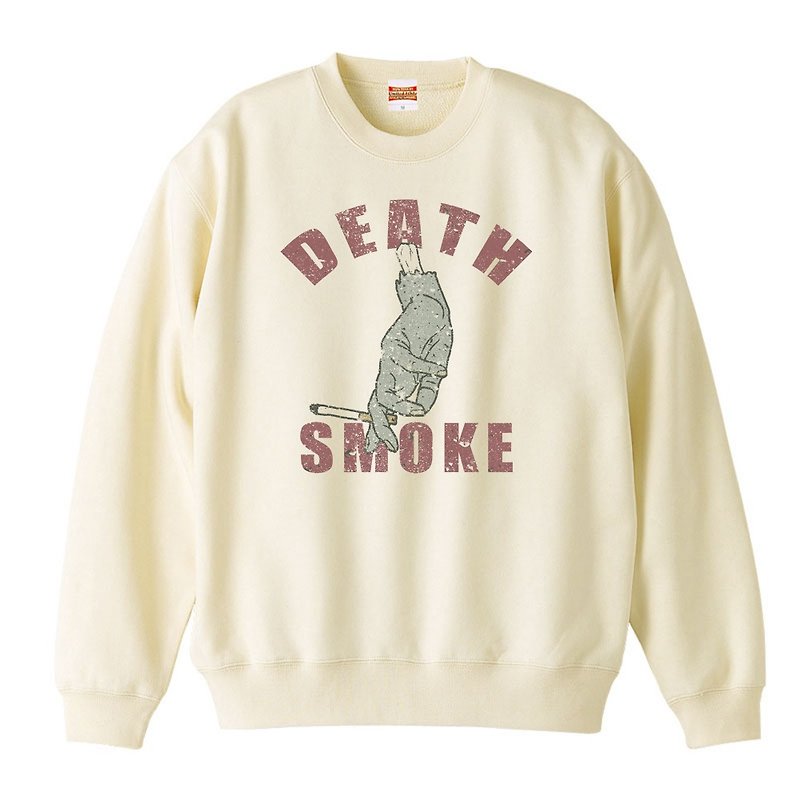 スウェット / Death Smoke - Tシャツ メンズ - コットン・麻 カーキ