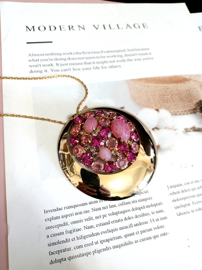 Avintage jewelry  優雅紫羅蘭花園巨型萊茵 項鍊 - 項鍊 - 其他金屬 