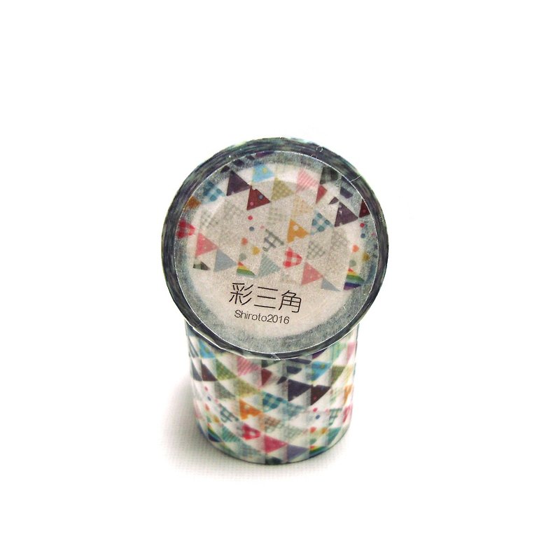 [Wide Version] Color Triangle Paper Tape - Washi Tape - Paper Multicolor