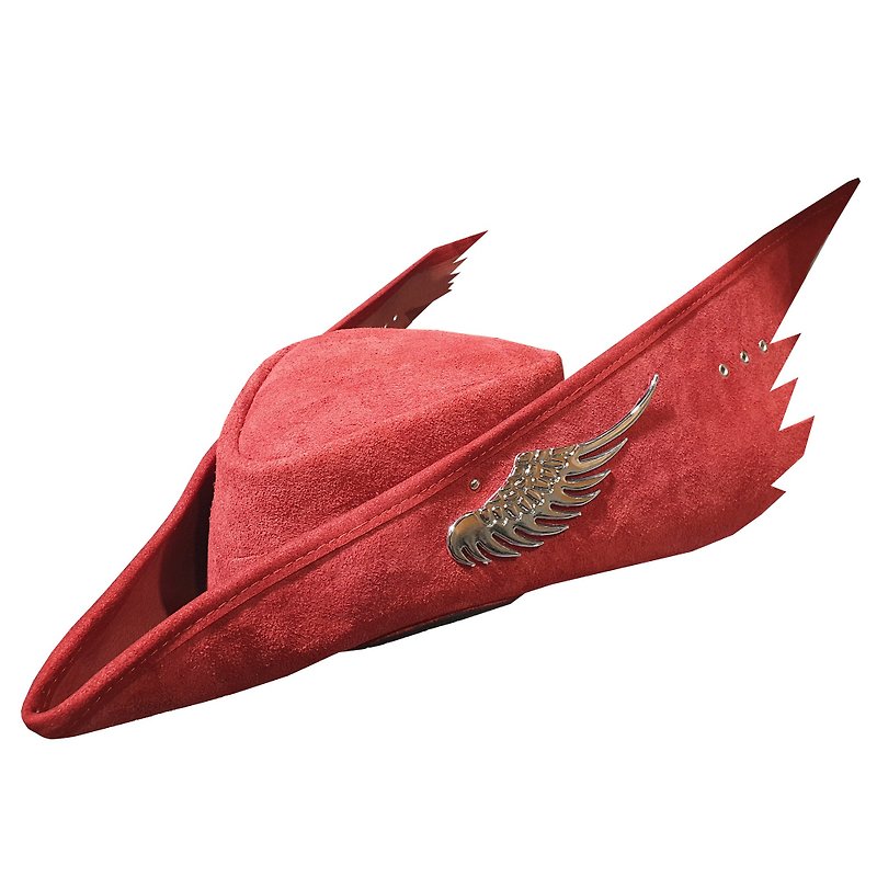 Bloodborne Hunter's Leather Hat Limited Edition - หมวก - หนังแท้ สีแดง