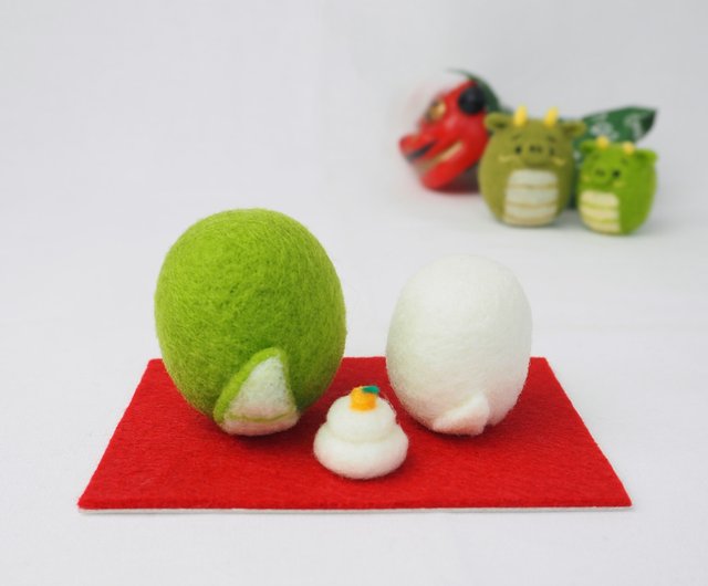 お正月 福ダルマ ハンドメイド 羊毛フェルト 巳 ヘビ 干支 蛇