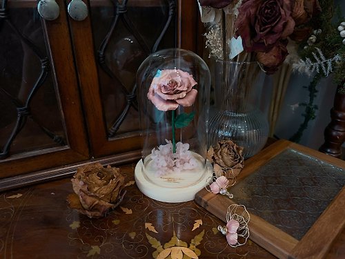 Brew Flower 釀花閣革飾設計 唯一玫瑰 |手作皮革花 | 顏色可訂製【紫月】