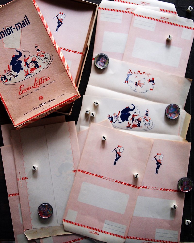 circus folding letter - Envelopes & Letter Paper - Paper Pink