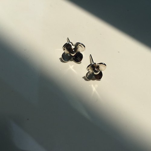 CHILL / 小草花c /純銀耳環-925純銀耳針 / 夾式耳環