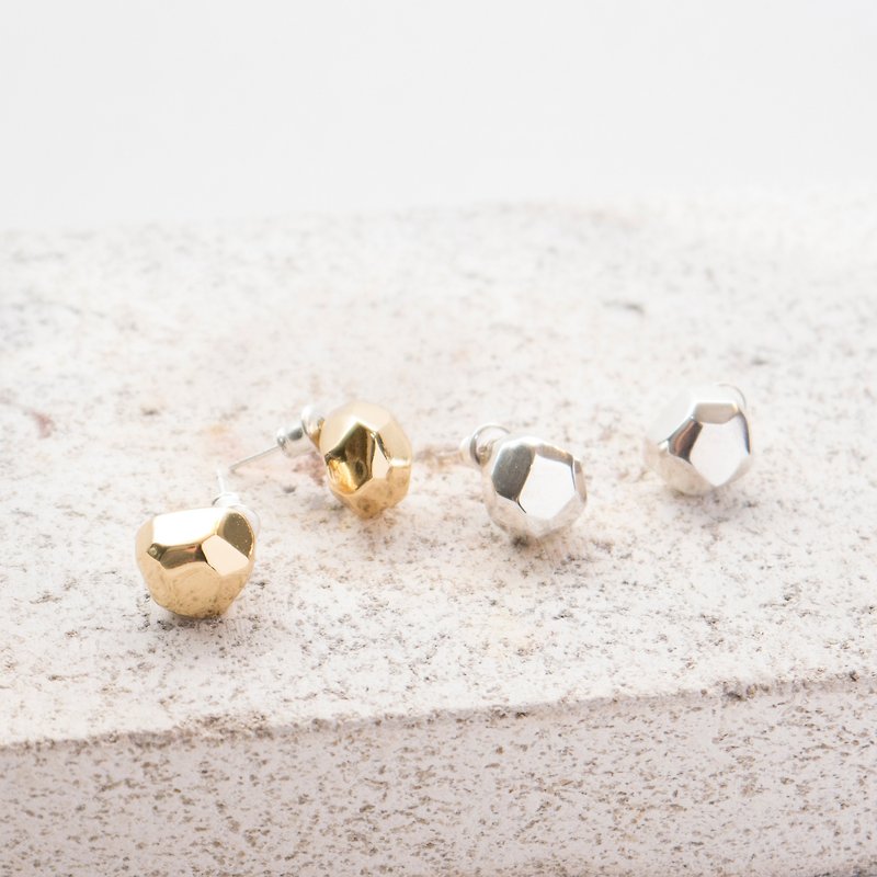 METEORITE SMALL EARRINGS - Earrings & Clip-ons - Sterling Silver Gold