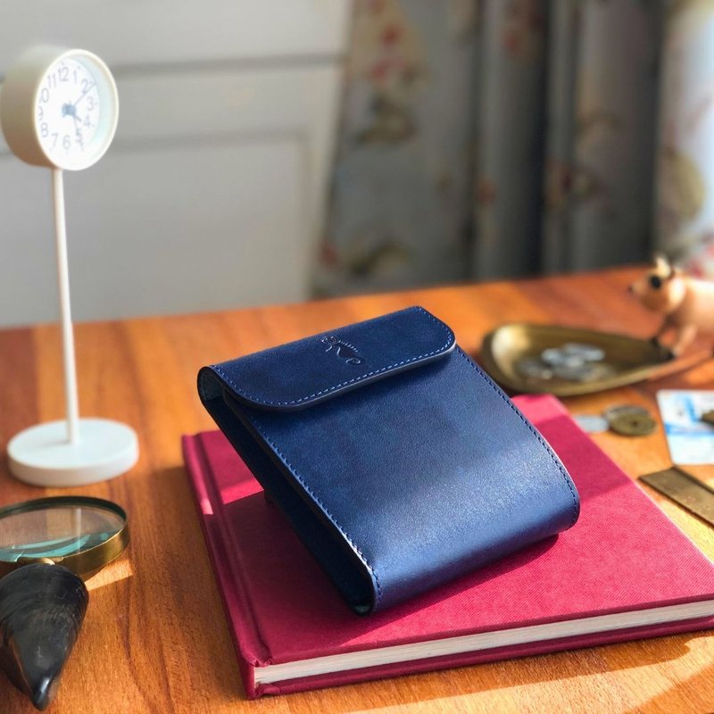 【Takumicsタクミクス】Wallet Indigo - Wallets - Genuine Leather Blue