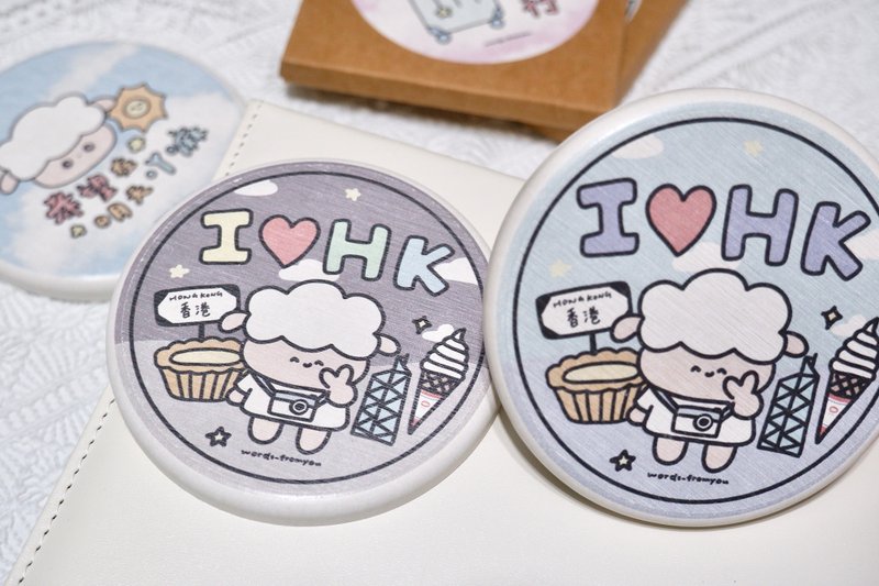 硅藻土圖文杯墊-I love HK - 其他 - 瓷 