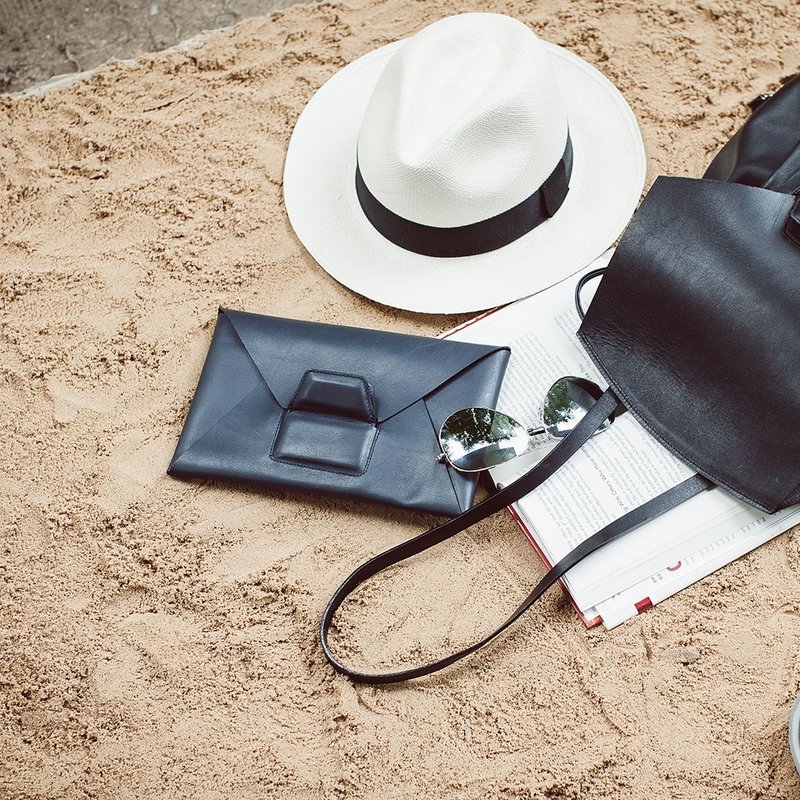 GEO4 Clutch - 手拿包 - 真皮 藍色