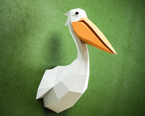 Papercraft 3D Origami Birds, Dorm Decor DIY Kit Digital PDF, Low Poly  Model, Pepakura Template 