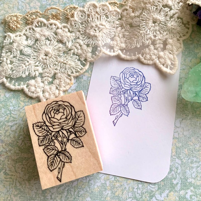 Old Rose Rubber Stamp - ตราปั๊ม/สแตมป์/หมึก - ยาง 