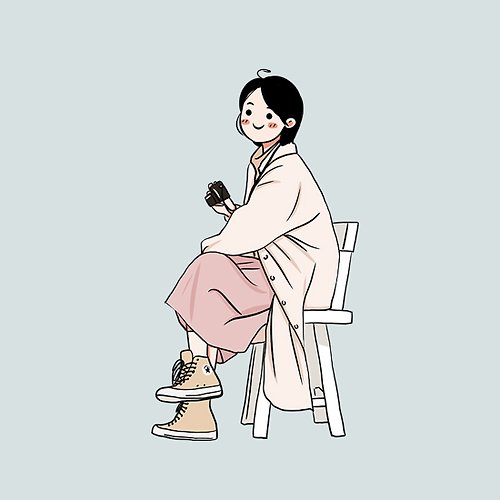 生活感はまるでヤン画 かわいいイラスト 韓国カップル カスタマイズアバター 電子ファイル ショップ Aria 似顔絵 イラスト 挿絵 Pinkoi