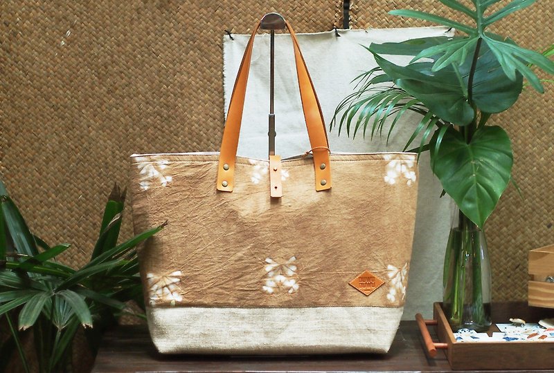 Large Tote Bag : Baan Kiriwong Series  - Messenger Bags & Sling Bags - Cotton & Hemp 
