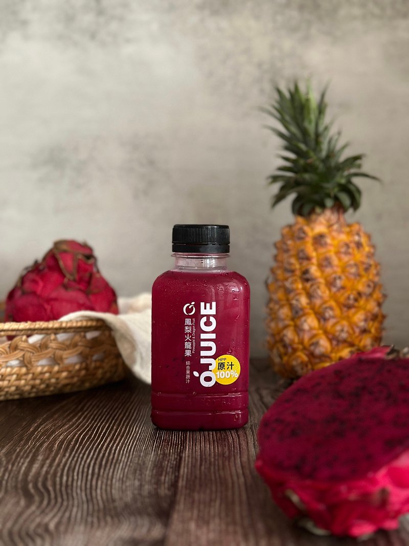 OJUICE Pineapple Dragon Fruit Mixed Vegetable Juice (6pcs) - Fruit & Vegetable Juice - Fresh Ingredients Red