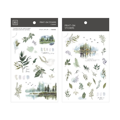 MU 【Print-On Stickers 轉印貼紙】no.216-自然之聲 | 花草系列