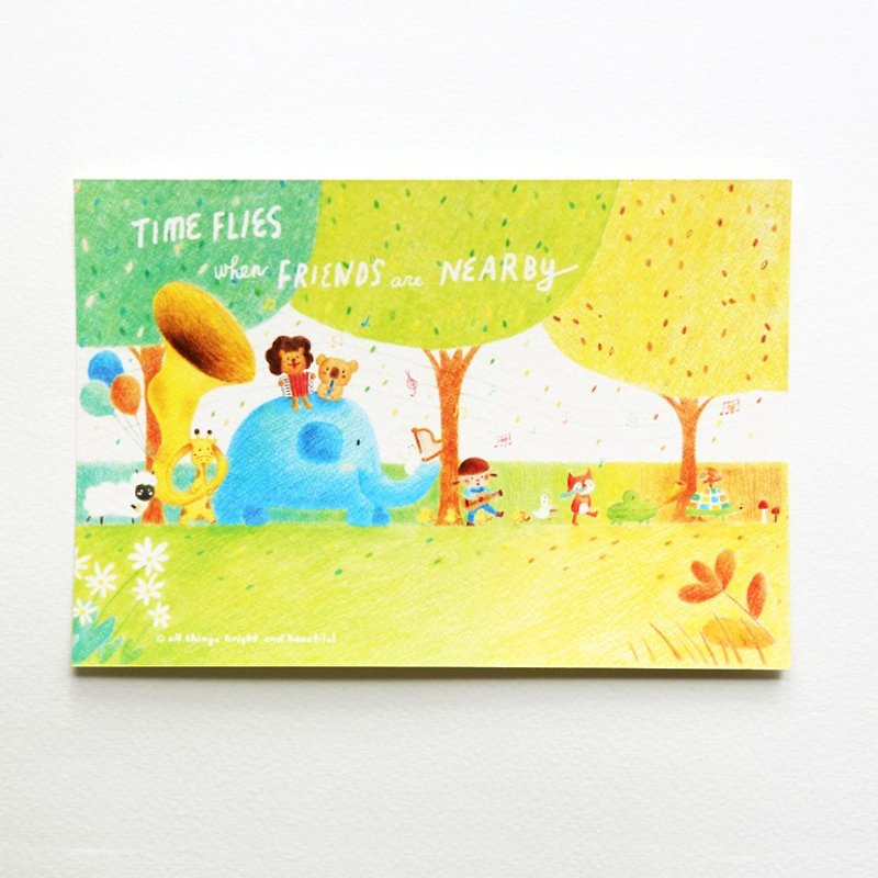 Time flies postcard - การ์ด/โปสการ์ด - กระดาษ หลากหลายสี