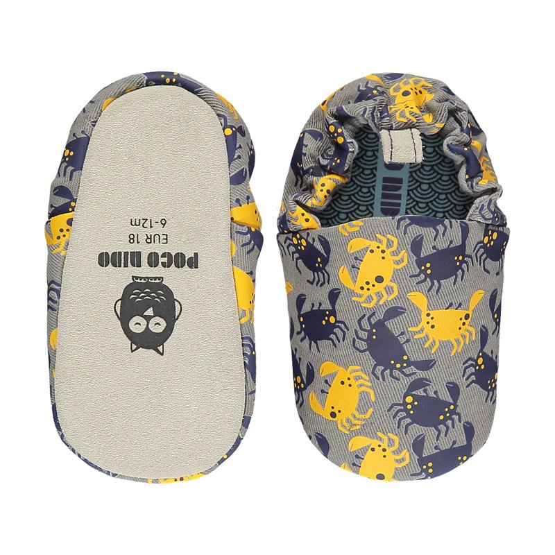Poco Nido (英國) 嬰兒 BB鞋 學行/學步鞋仔 - 紅樹林蟹 (灰色) - 嬰兒鞋/學步鞋 - 棉．麻 