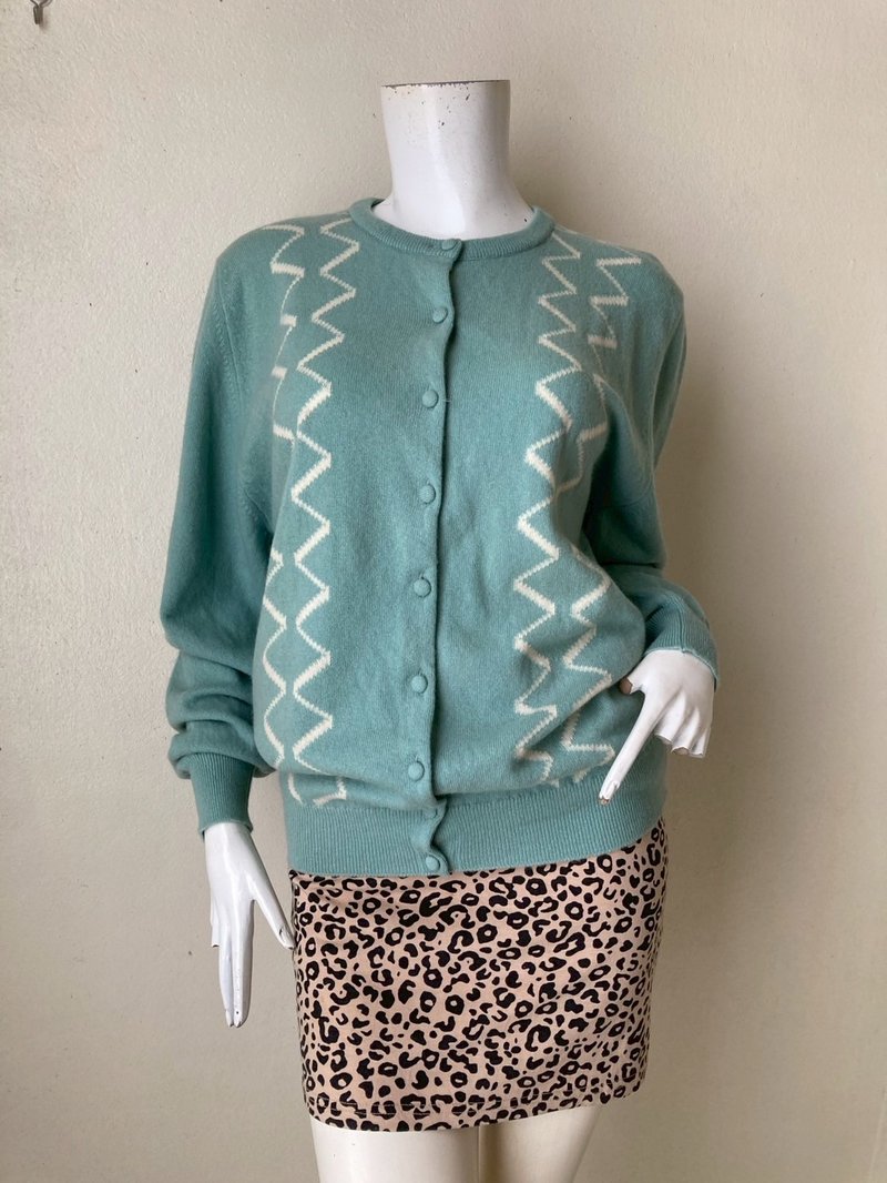 Vintage jaeger cardigan, vintage knitwear, vintage cardigan, vintage cardi, 1980 - 女毛衣/針織衫 - 羊毛 