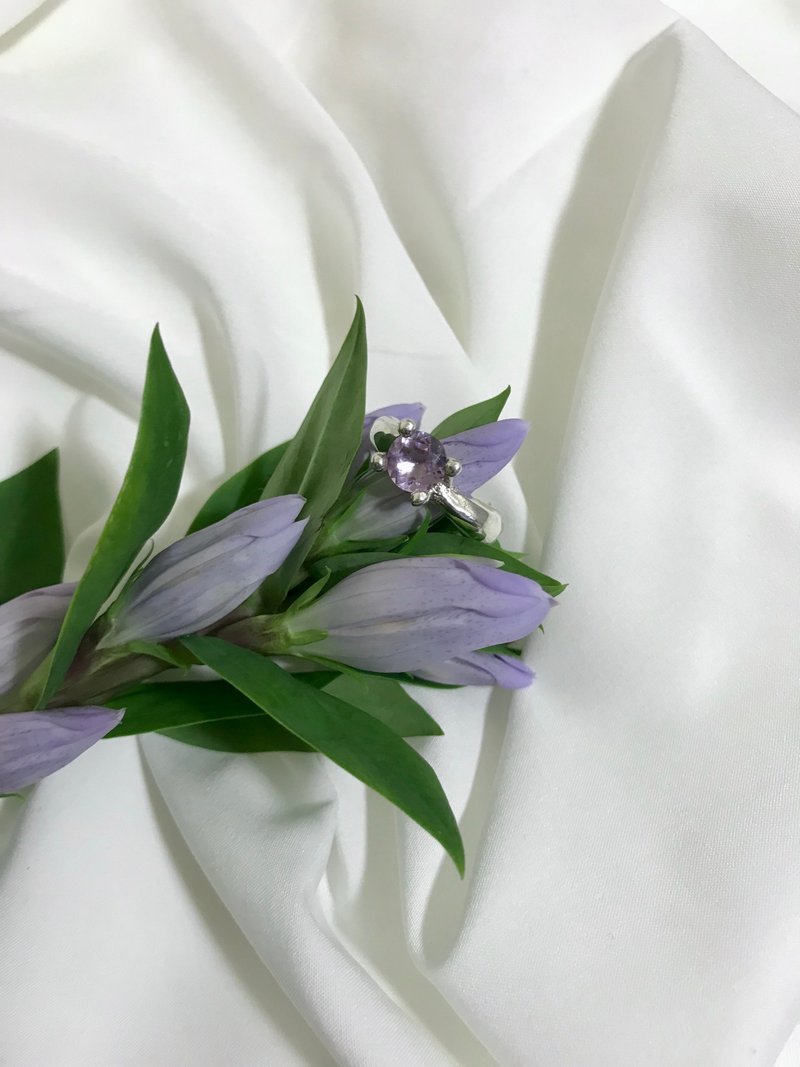 Amethyst 紫水晶 純銀戒指 - 戒指 - 純銀 銀色
