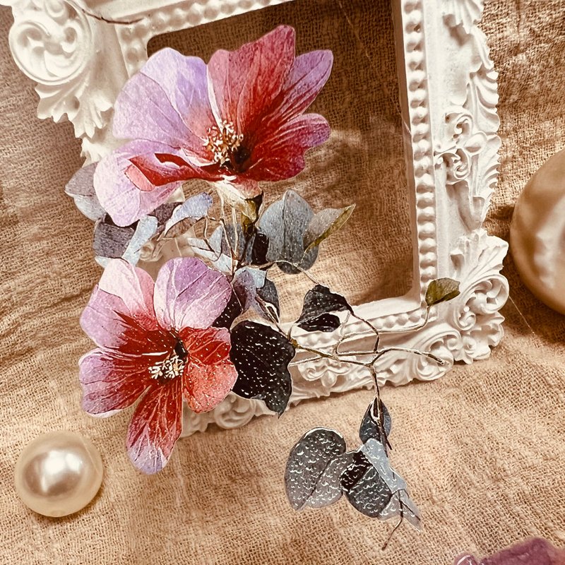 凌霄花 (Campsis Grandiflora) - 紙膠帶/和紙/PET - 塑膠 多色