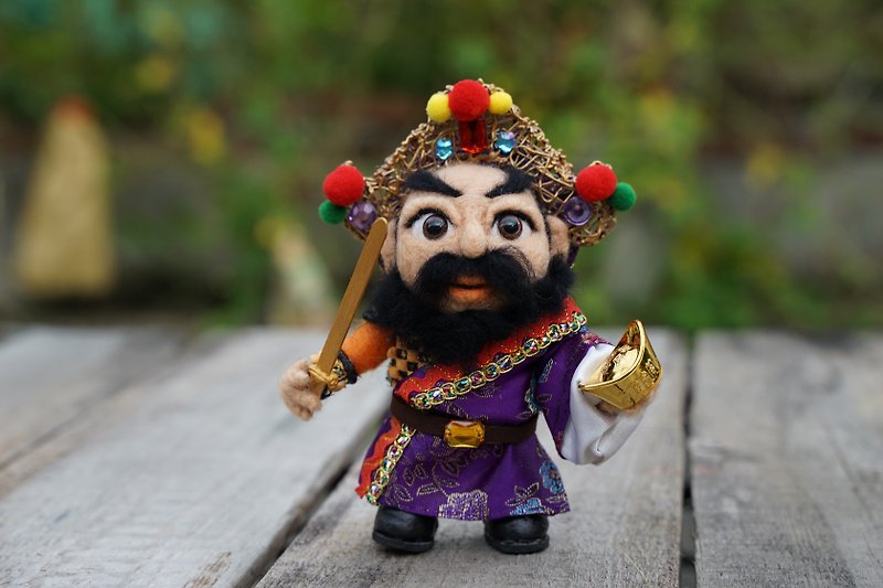 【Wu Cai Shen】wool little buwa - Stuffed Dolls & Figurines - Other Materials Purple