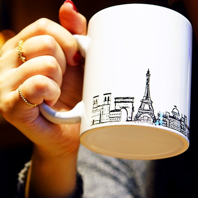 skyline city sketch白瓷馬克杯AI1-OGDS4 - 咖啡杯 - 瓷 