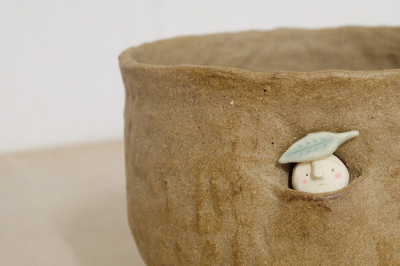 A Decorative Pottery Mini Plant Pot - Pottery & Ceramics - Pottery Brown