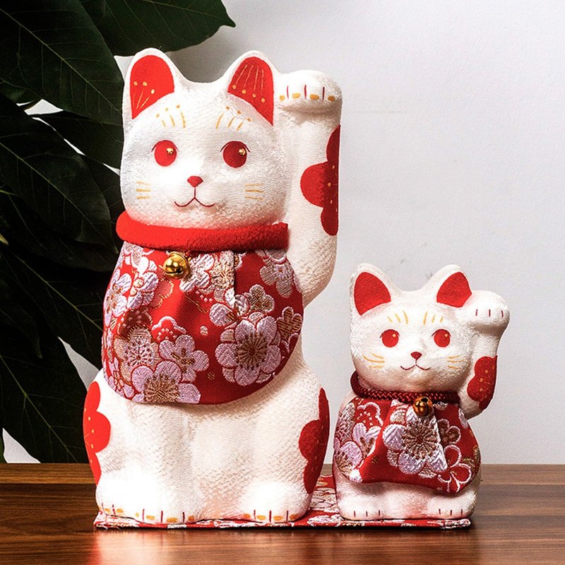 日本進口龍虎作招財貓絹布陶瓷生日禮物結婚開業創意擺件家居飾品 - 擺飾/家飾品 - 其他材質 