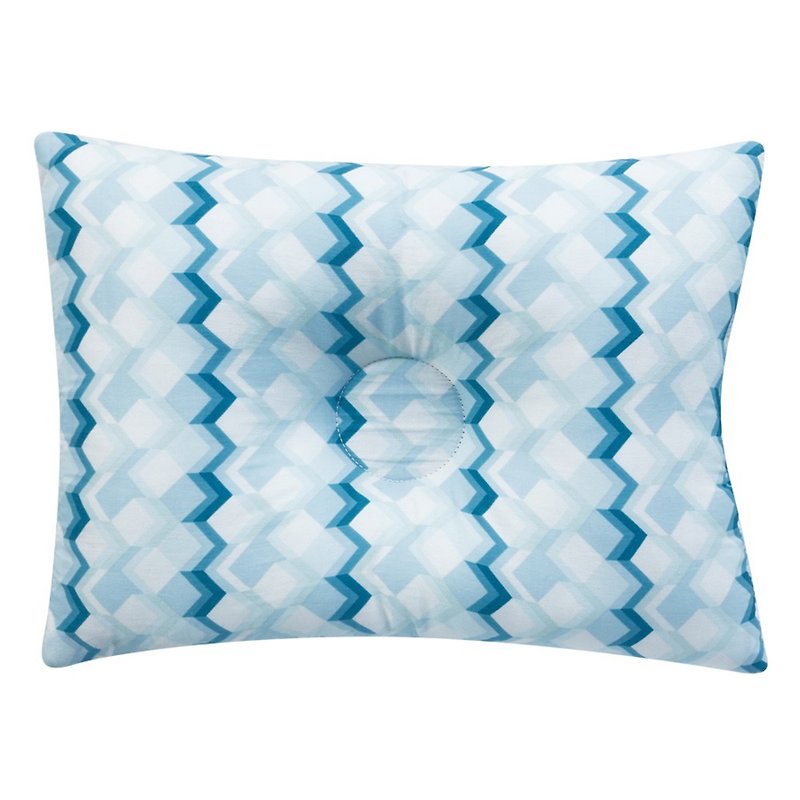 AIR+ Baby Neck Support Pillow - Blue Building - ผ้าปูที่นอน - ผ้าฝ้าย/ผ้าลินิน สีน้ำเงิน