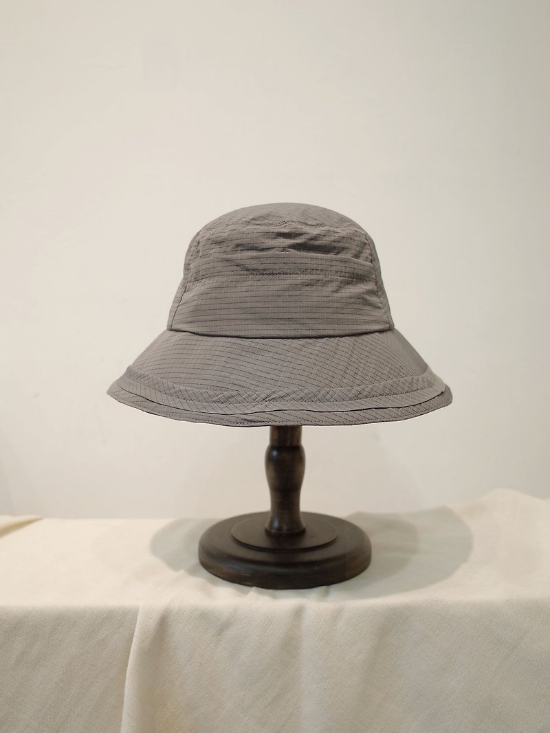 抗UV收納漁夫帽-灰色/露營帽/輕量型/戶外帽 - 帽子 - 其他金屬 灰色