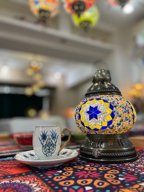 Turkiye Coffee&Mosaic studio土耳其咖啡與馬賽克燈工作坊 交換禮物首選-土耳其馬賽克燈露營燈-圖佳親手製作