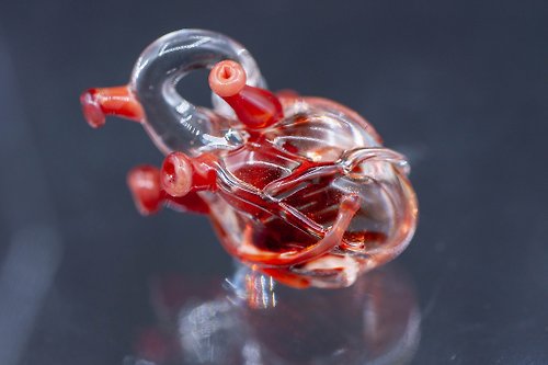 Glass Heart Workshop 玻璃·心 手工玻璃心臟頸鍊(貴族紅)
