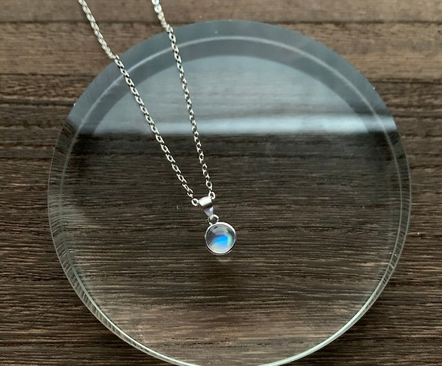 Moonstone 925 Sterling Silver Simple Design Necklace